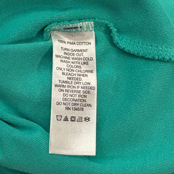 Vineyard Vines 1/4 Zip Top Teal Blue Pull Over Preppy Woman's XS Coastal Casual - Picture 9 of 12